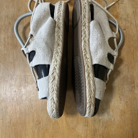 Michael Kors Woman's McKenna Lace Up Sandal Natural 8.5 Espadrille Gladiator - Picture 5 of 12